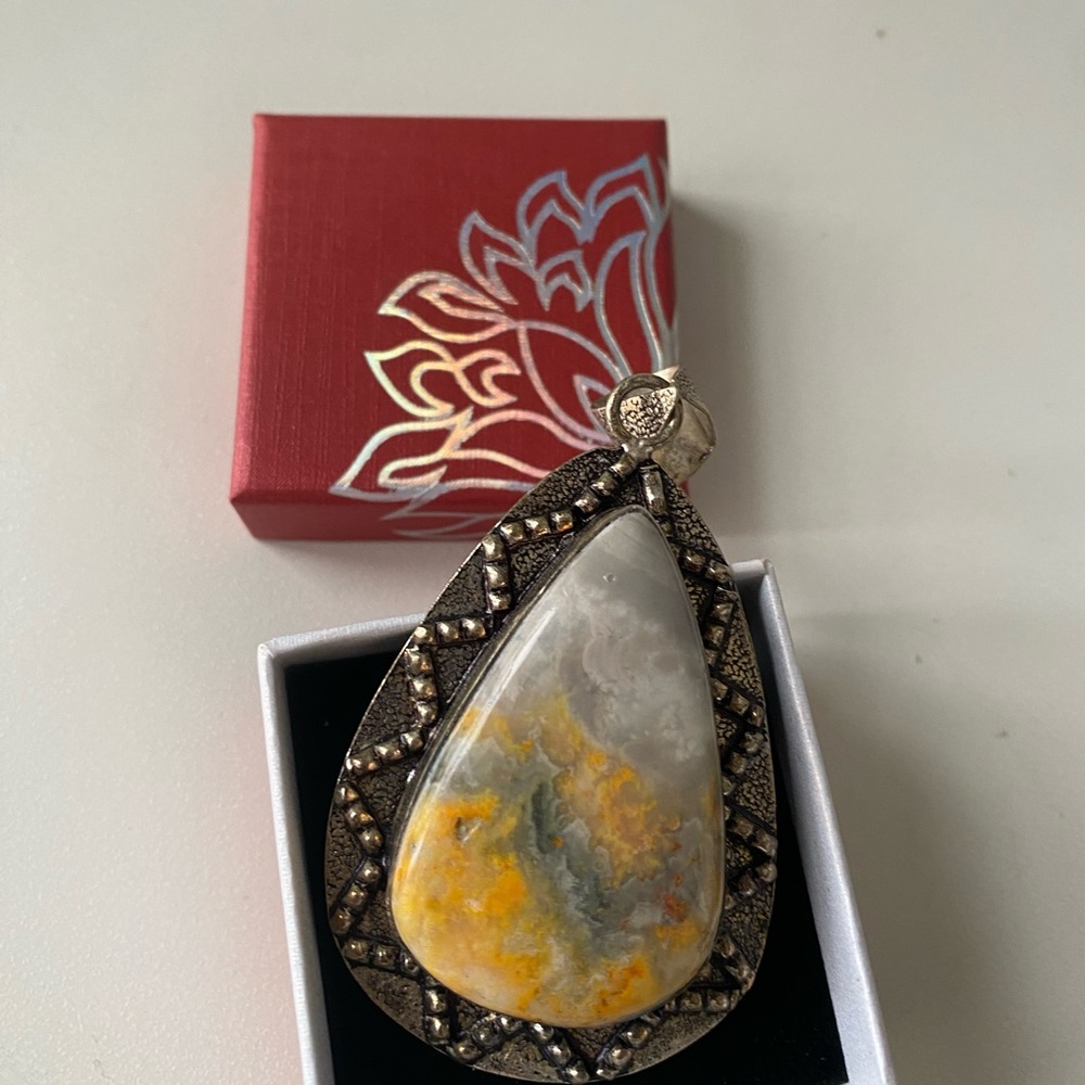 Vintage 925 Silver and Real Stone
